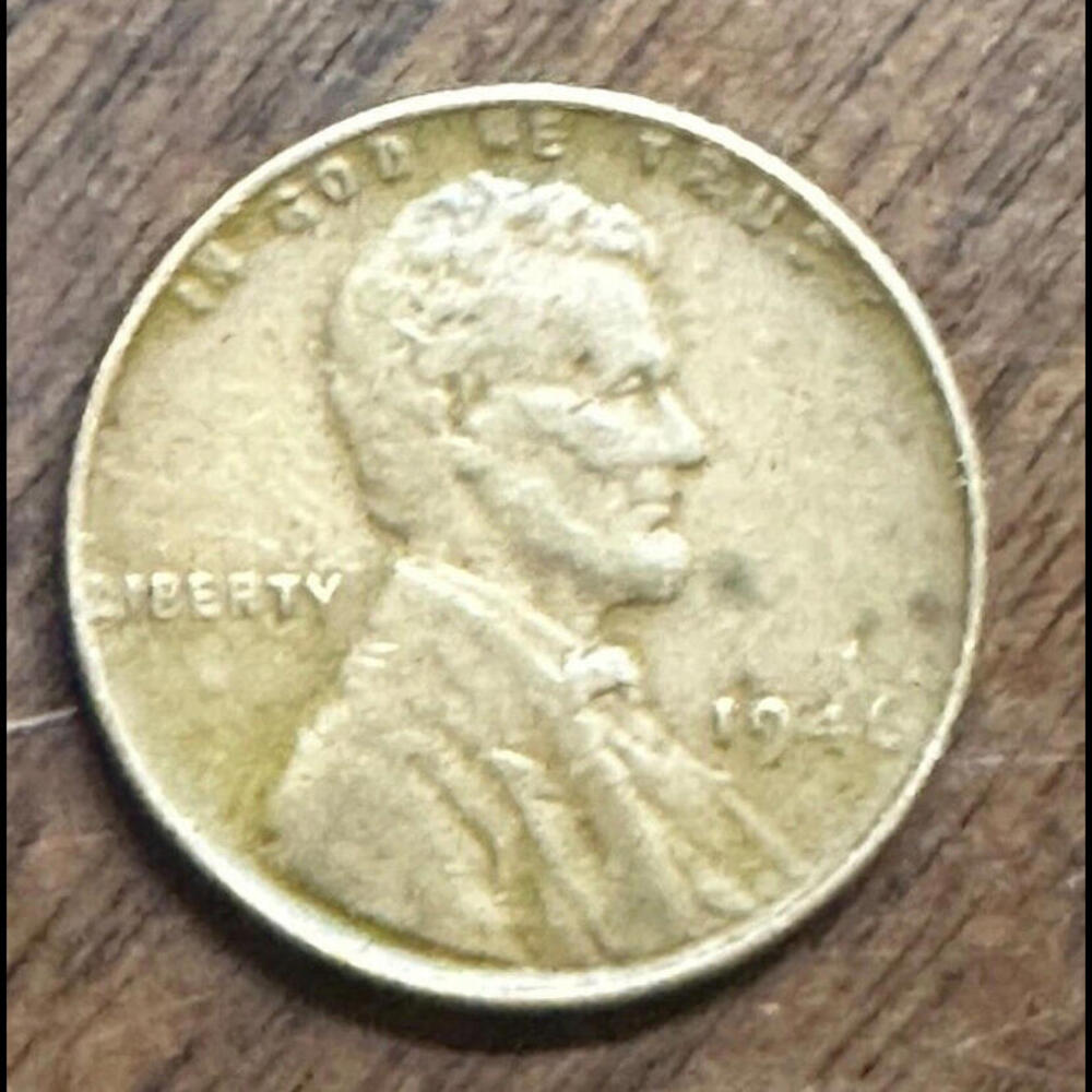 1946 Wheat Penny no Mint Mark Rare Error on the Rim "L" in Liberty
